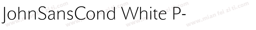 JohnSansCond White P字体转换